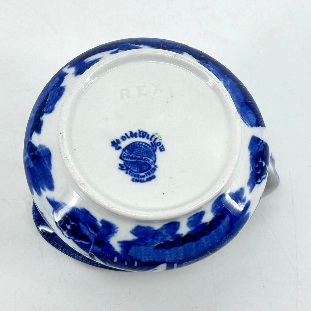Ye Olde Willow Blue White Transferware Pitcher Creamer Stoke on Trent England - Picture 8 of 10